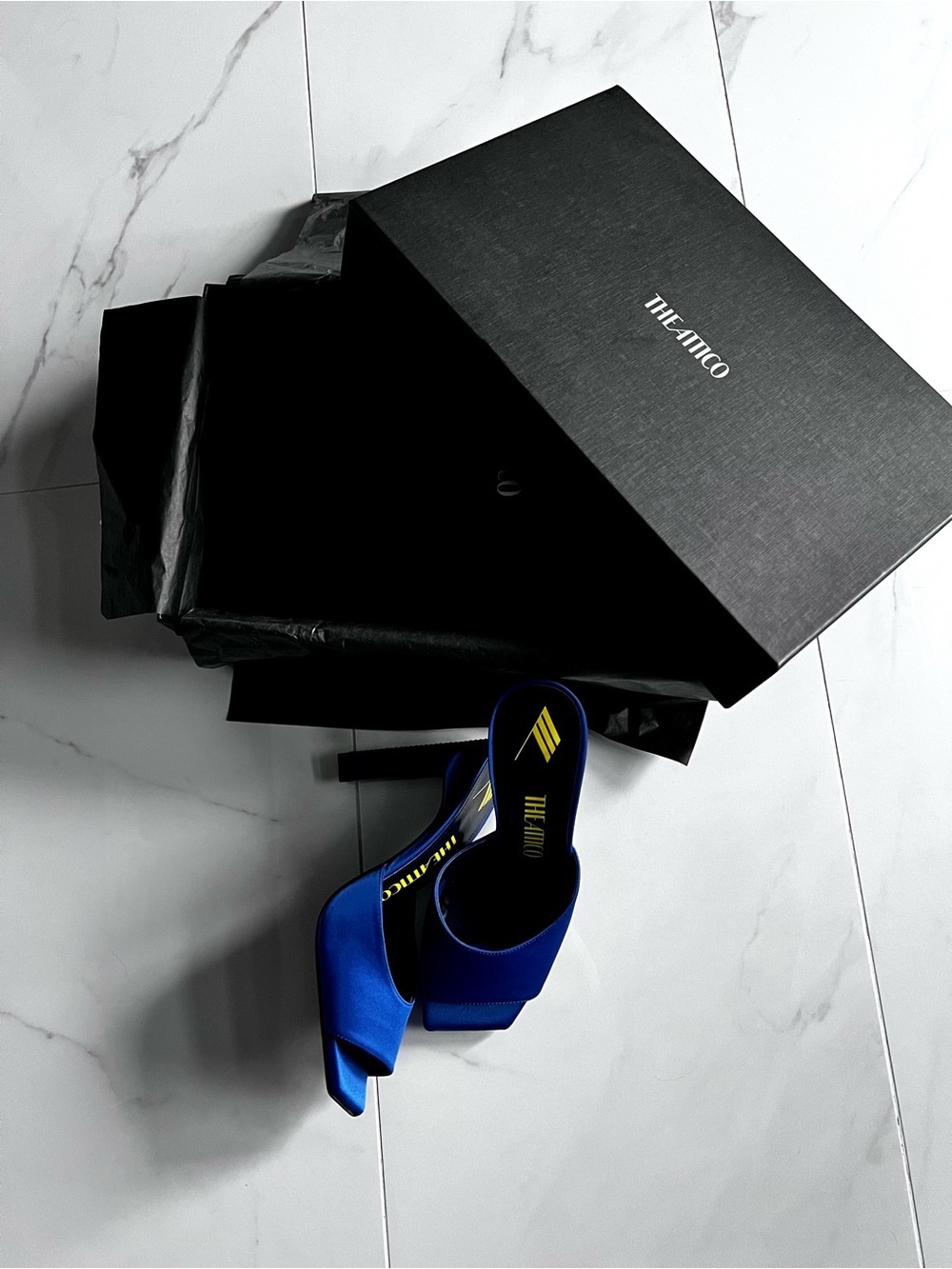 The Attico Blue Kaia Heeled Sandals 100mm